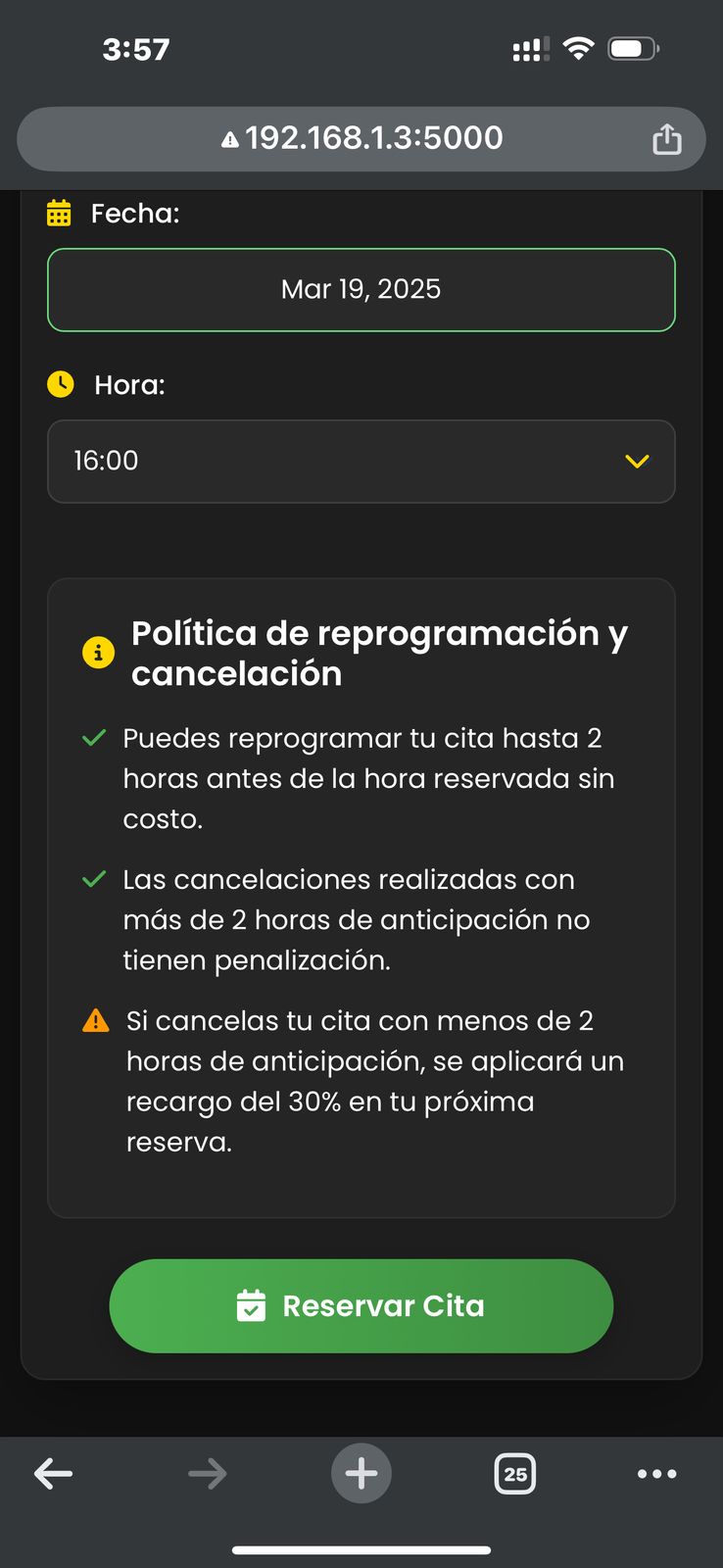 Panel de estadísticas diarias