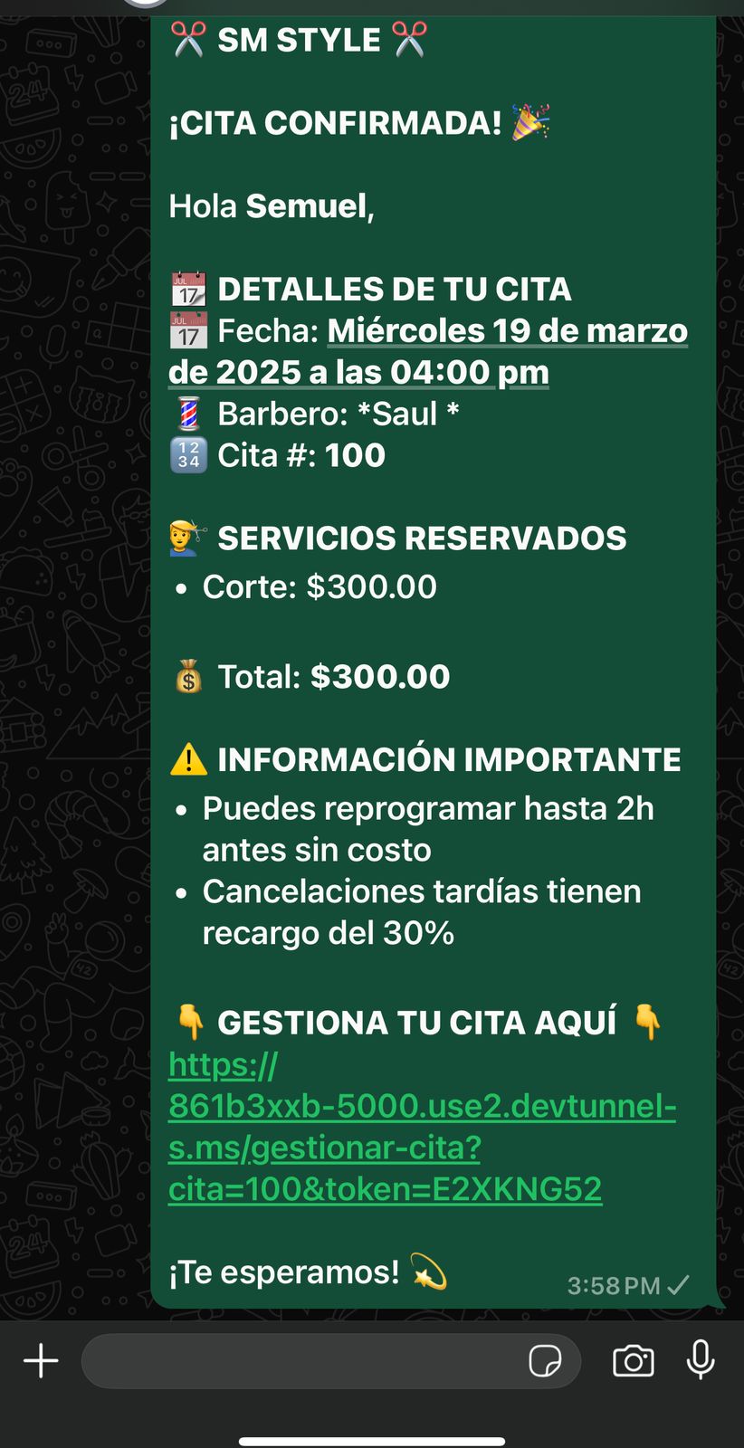 Panel de estadísticas diarias