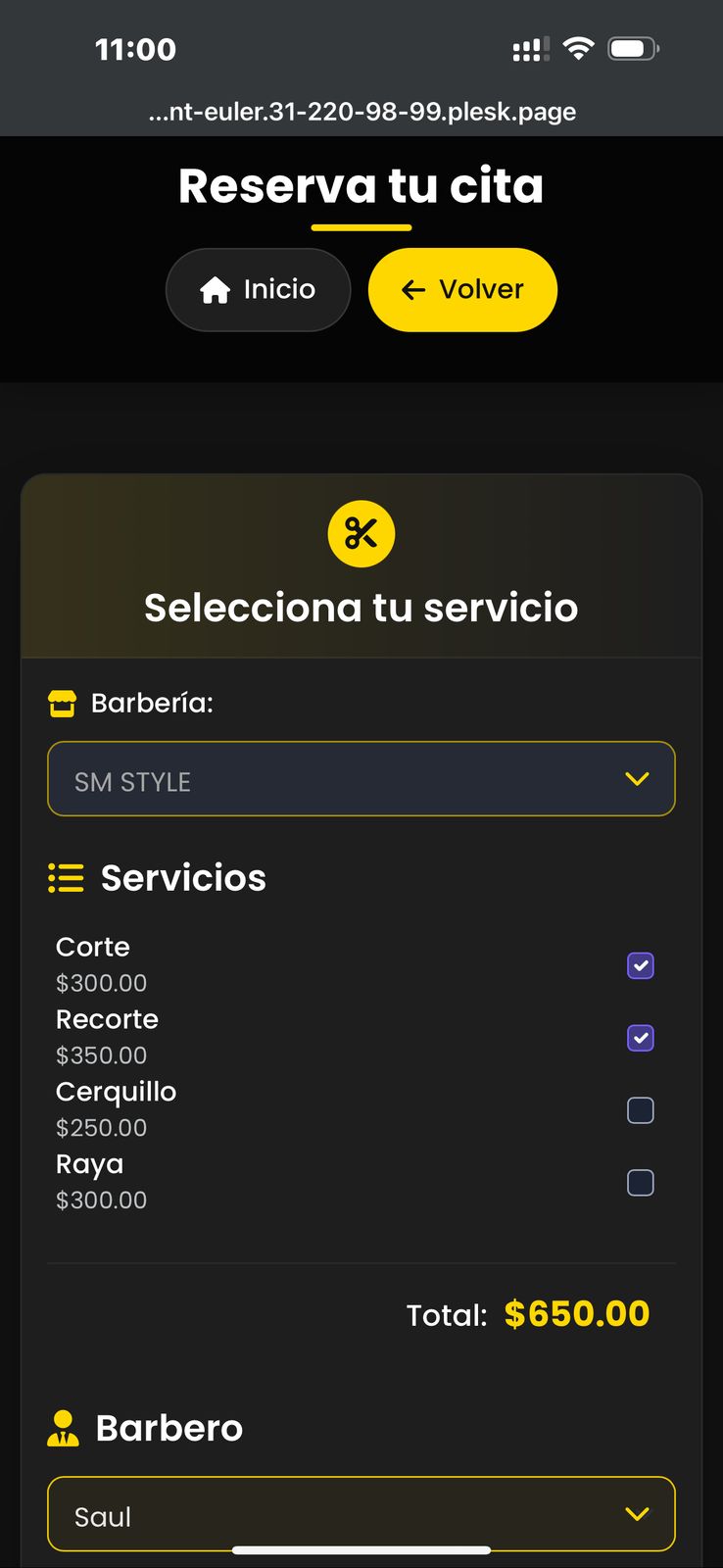 Panel de estadísticas diarias